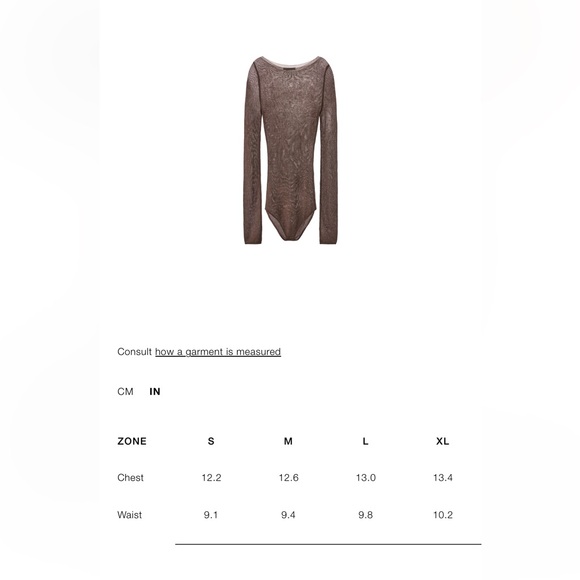 ZARA 100% VISCOSE KNIT BODYSUIT - Picture 10 of 10